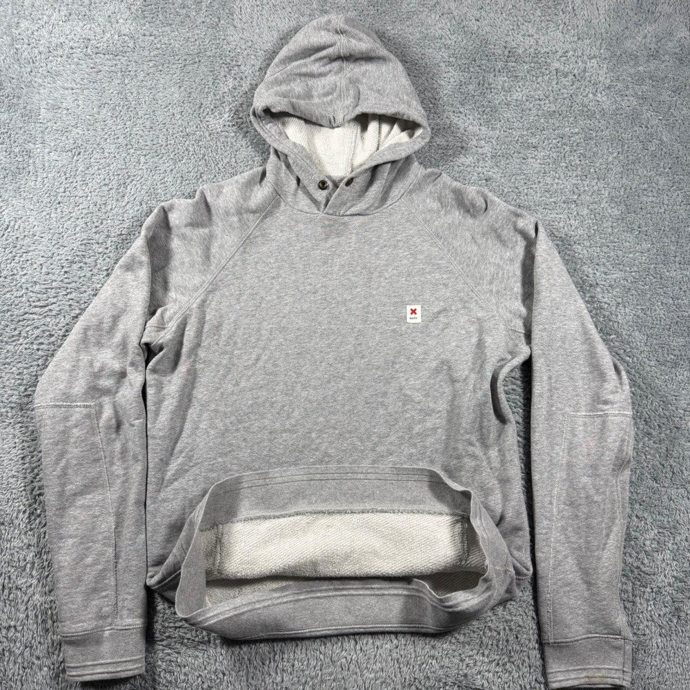 Best Made Co Hoodie Mens Medium Gray Cotton Chest Logo Pullover Heart Lined